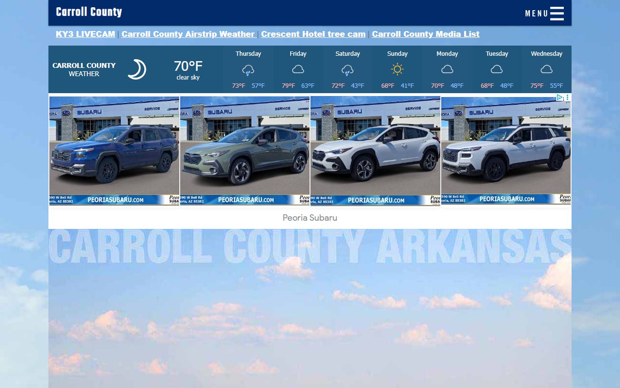 Carroll County Arkansas government website sex offender registry resources