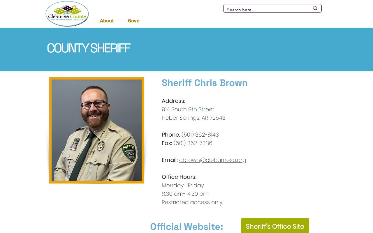 Cleburne County Sheriff's Office Heber Springs sex offender registration