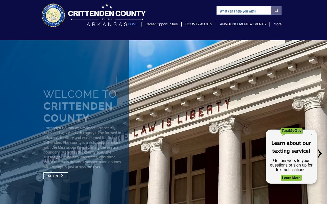 Crittenden County Arkansas government website sex offender records