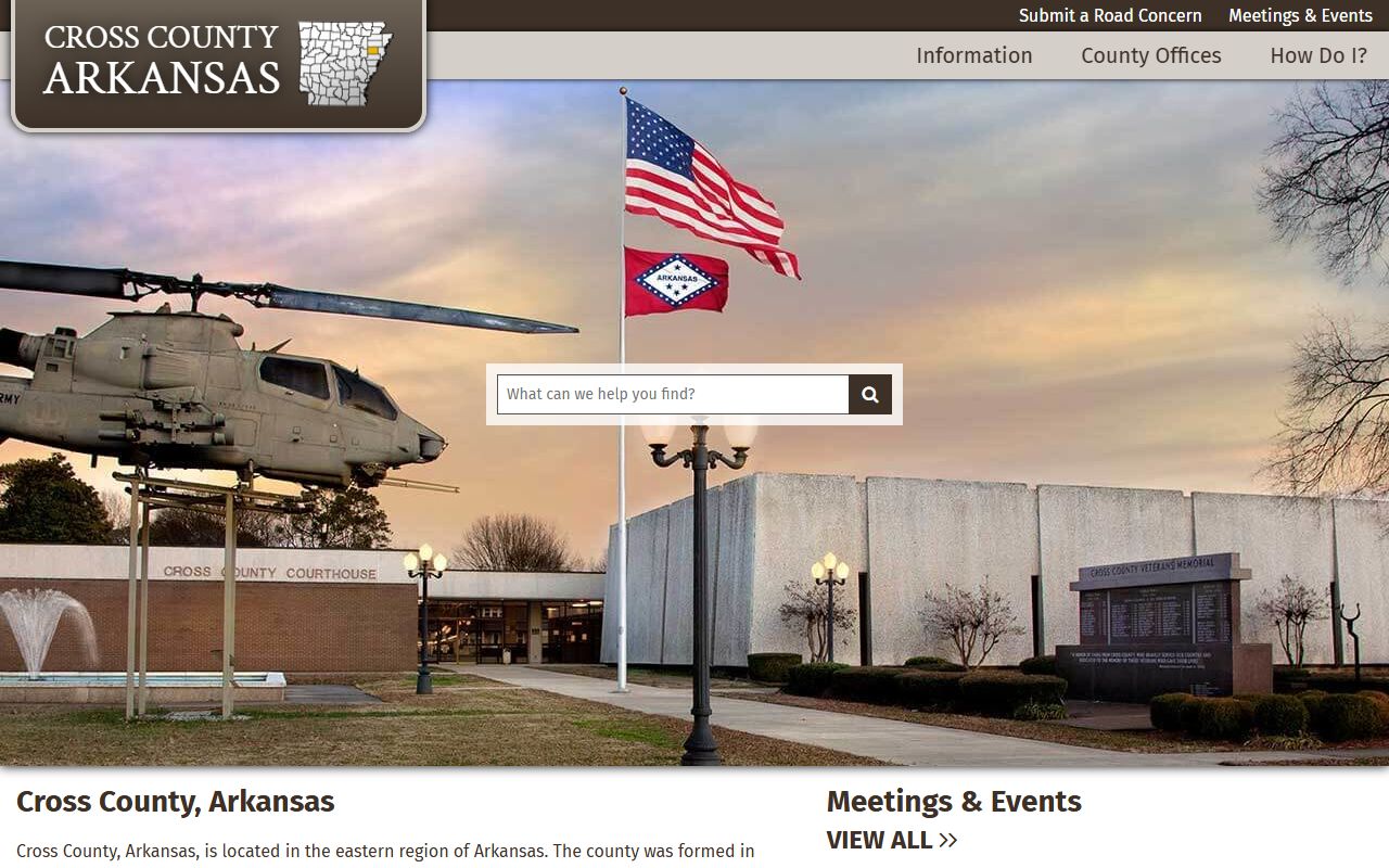 Cross County Arkansas government website sex offender registry