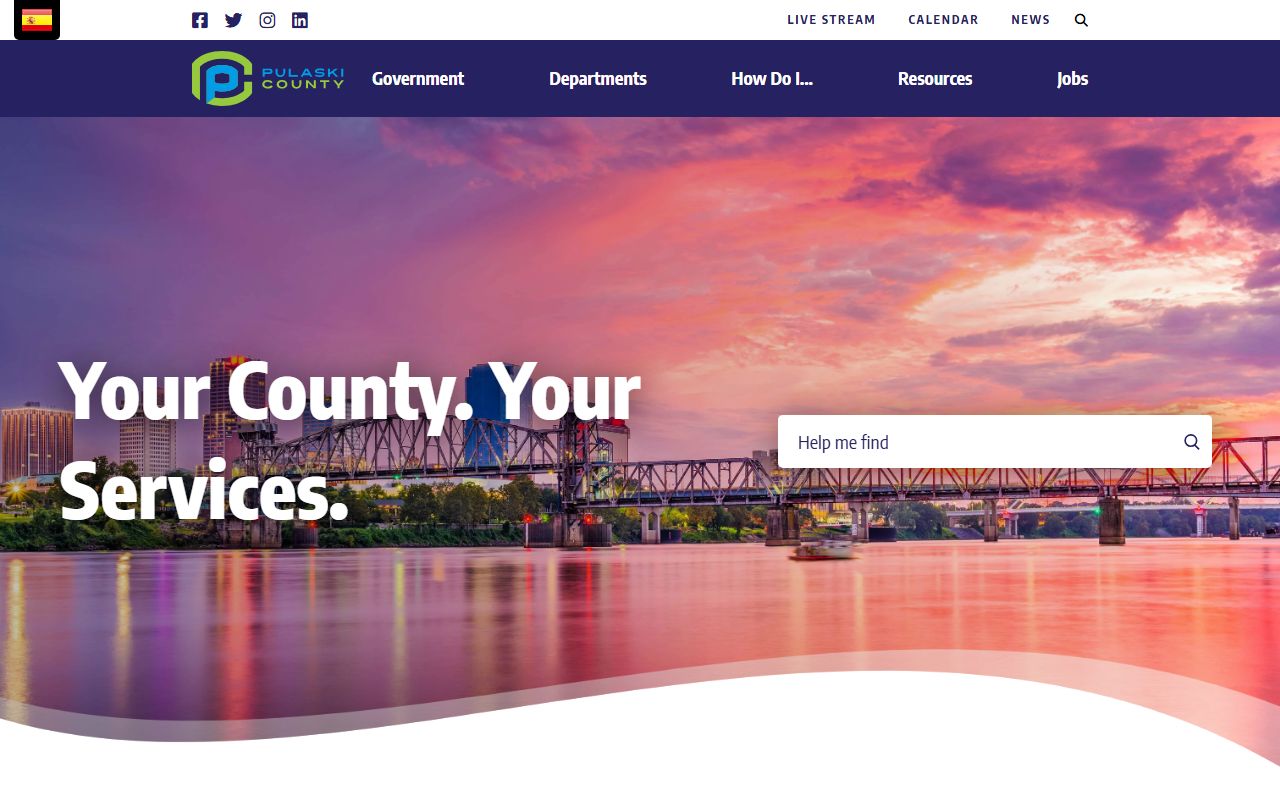 Pulaski County government website for Arkansas sex offender records