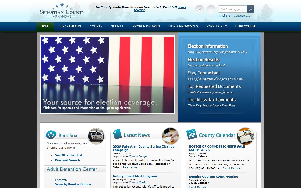 Sebastian County government website sex offender registry Arkansas